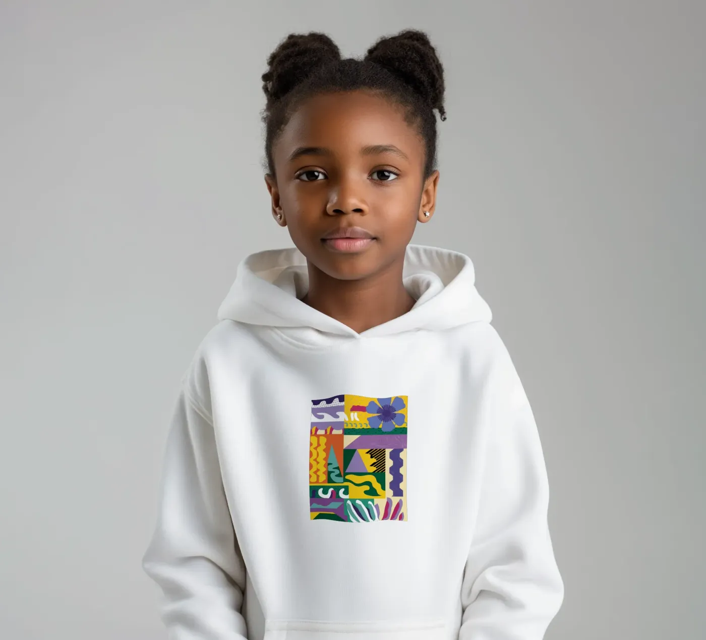 Gioco dei motivi patchwork felpa bambino con cappuccio da Monuments Fire