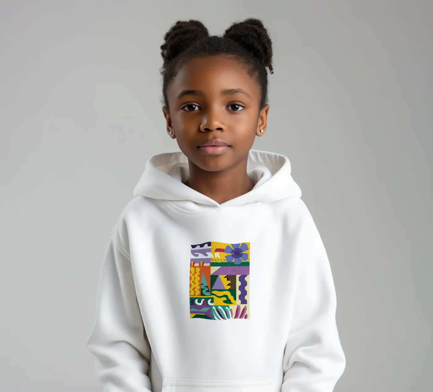 Patchwork Patroon Spelen kinder hoodie van Monuments Fire