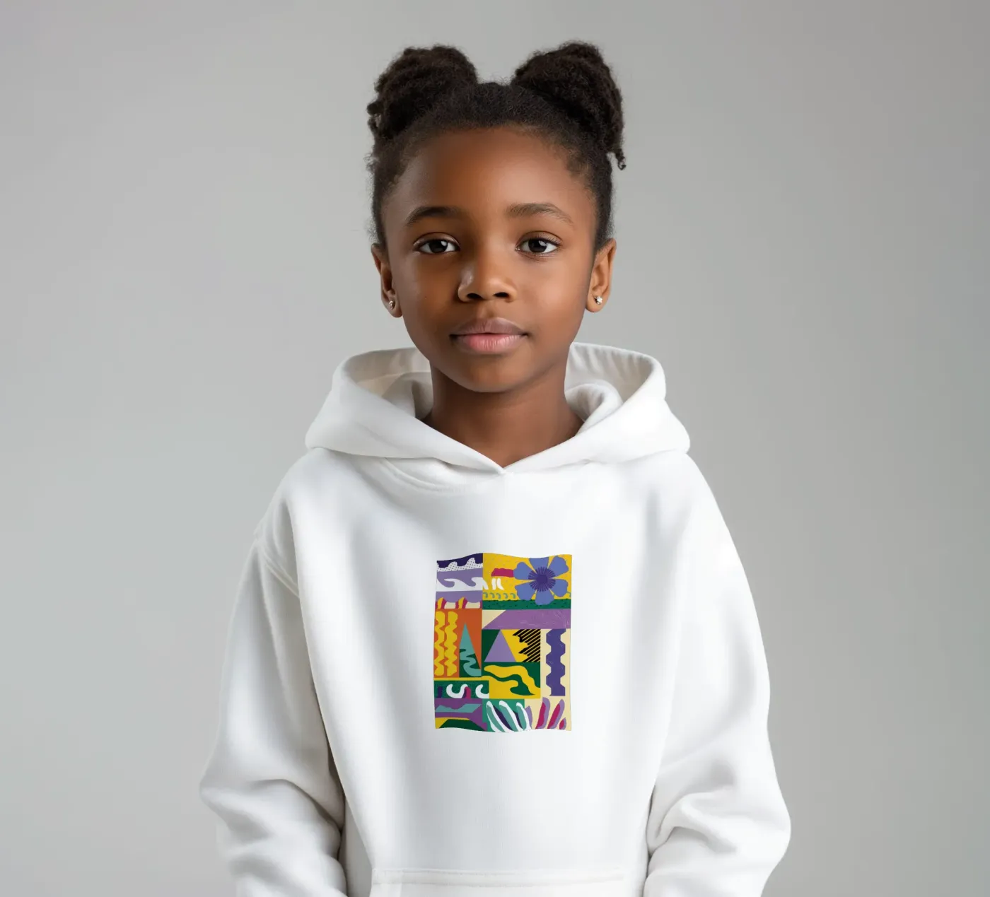 Gioco dei motivi patchwork felpa bambino con cappuccio da Monuments Fire