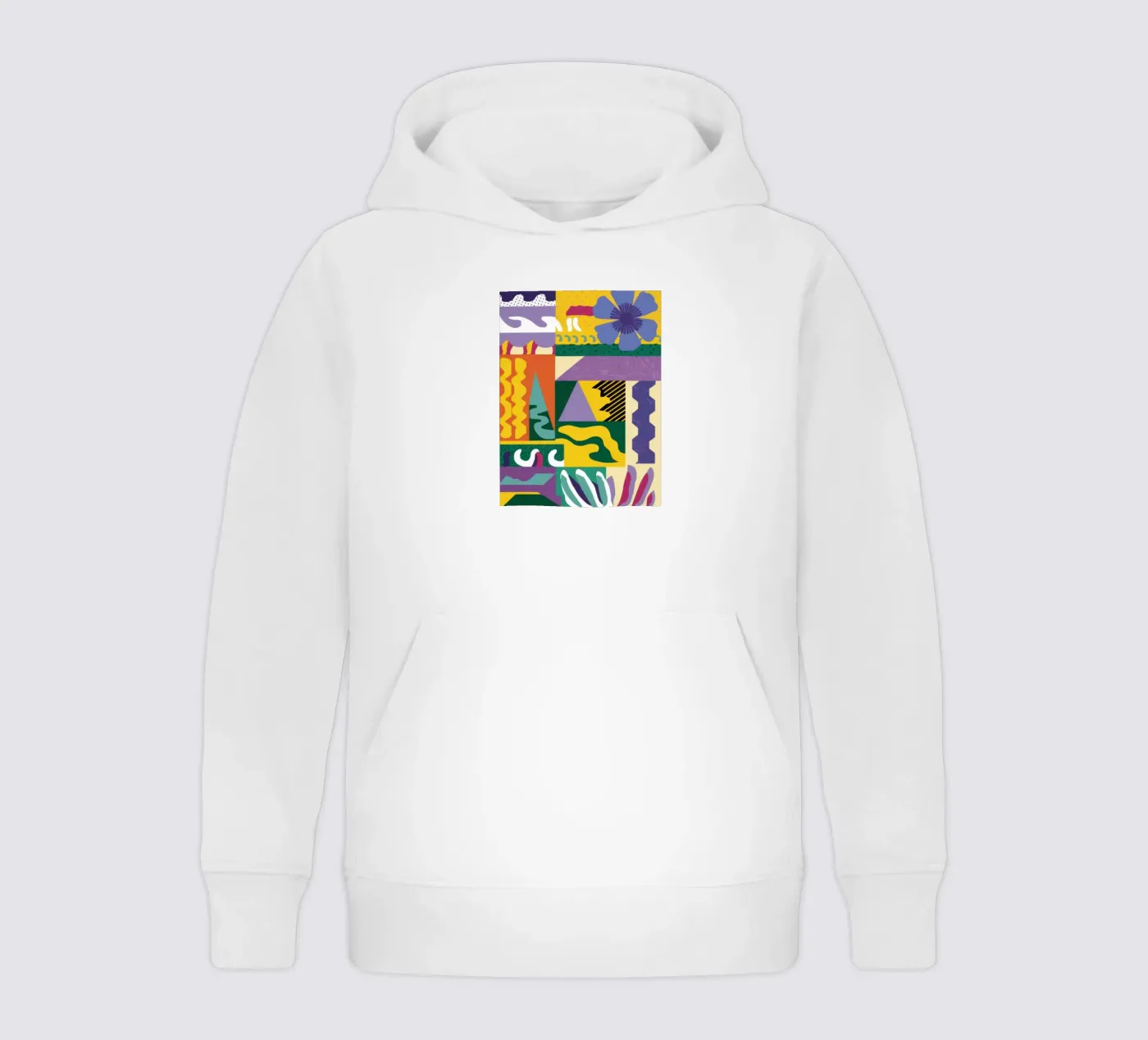 Patchwork Patroon Spelen kinder hoodie van Monuments Fire