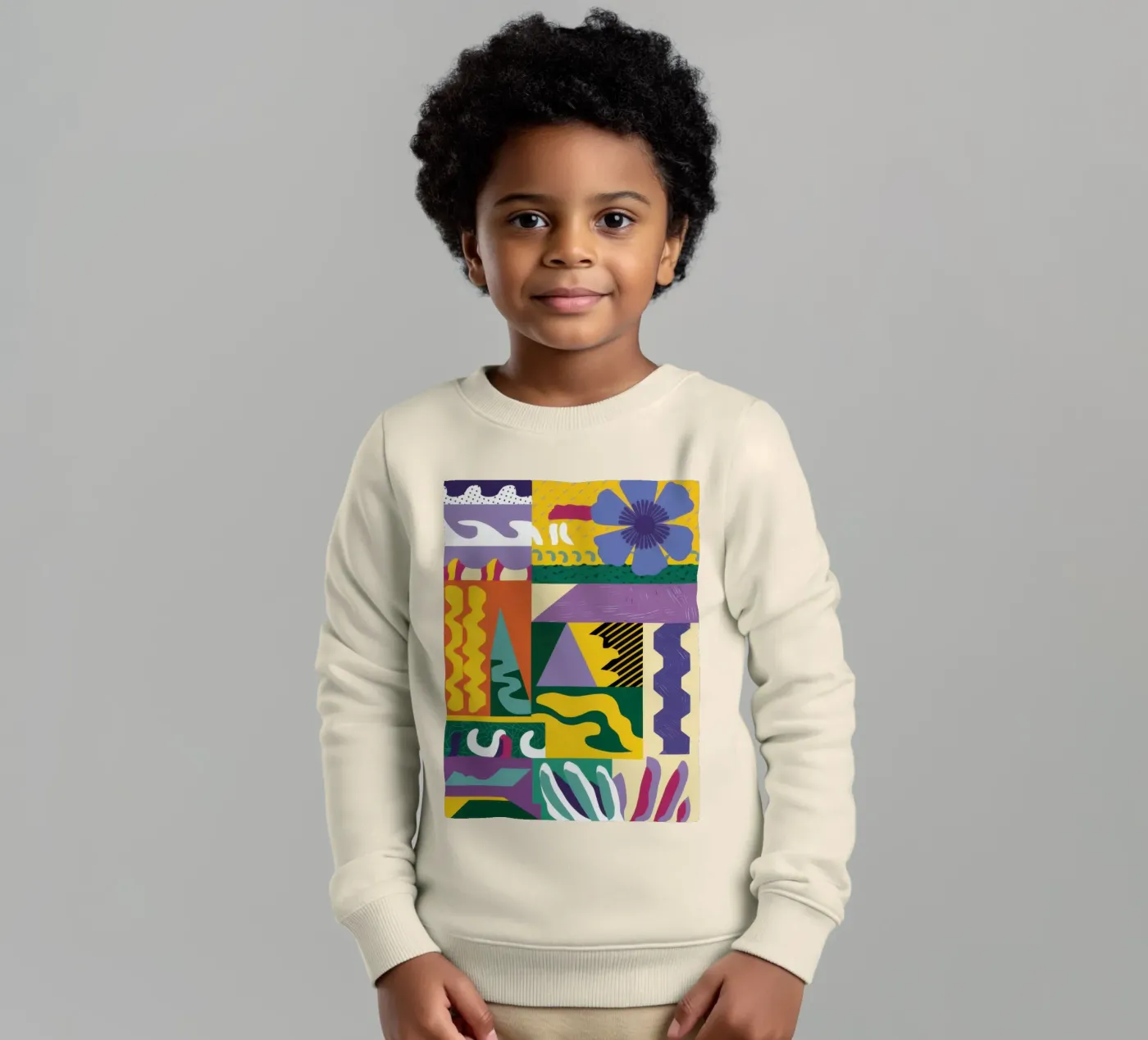 Patchwork Pattern Play sweat enfant de Monuments Fire