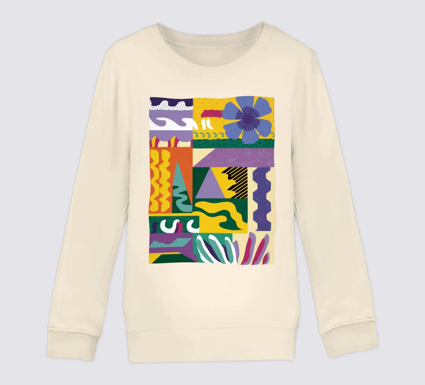 Patchwork-Muster spielen Kinder Sweatshirt von Monuments Fire