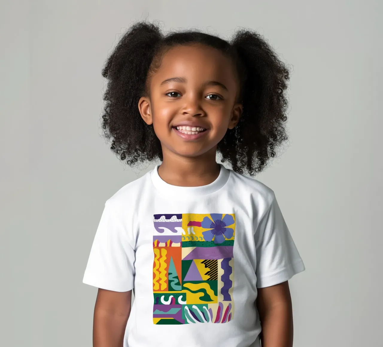 Patchwork Pattern Play kids t-shirt by Monuments Fire