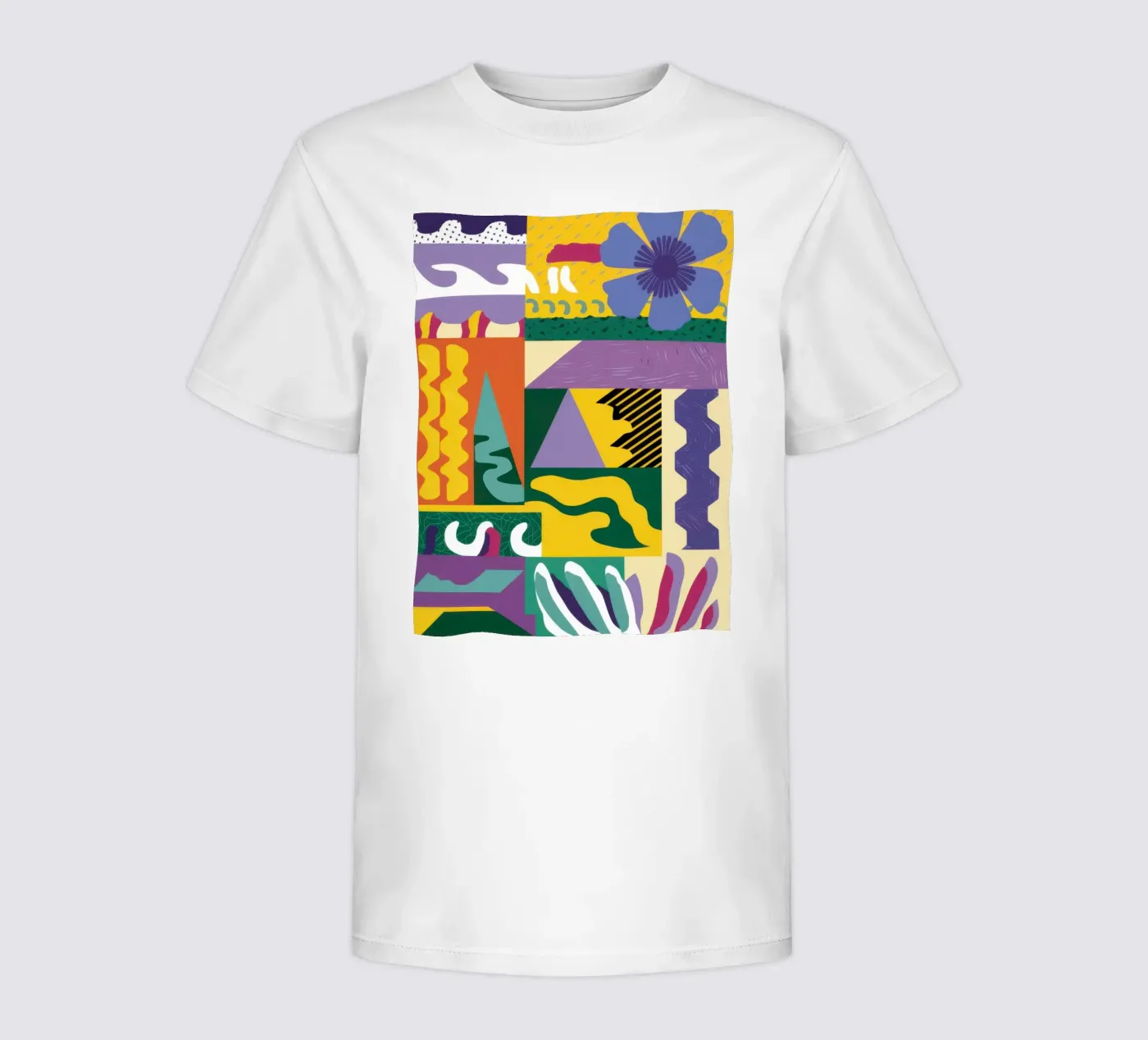 Patchwork-Muster spielen Kinder T-Shirt von Monuments Fire