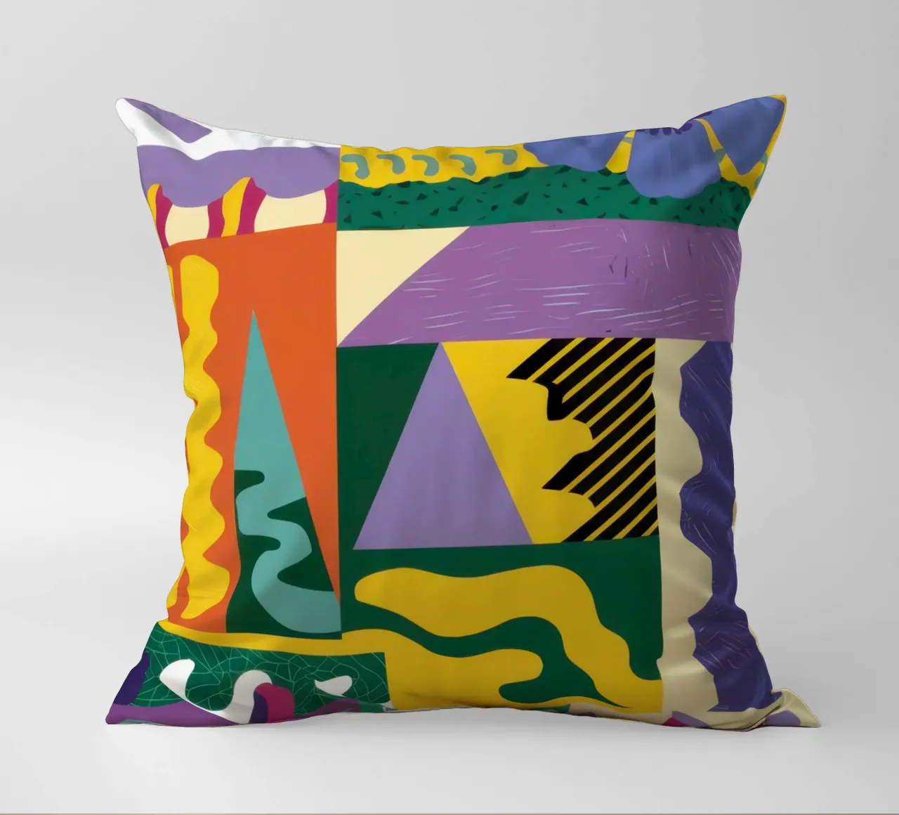 Patchwork Pattern Play decorative cushion by Monuments Fire