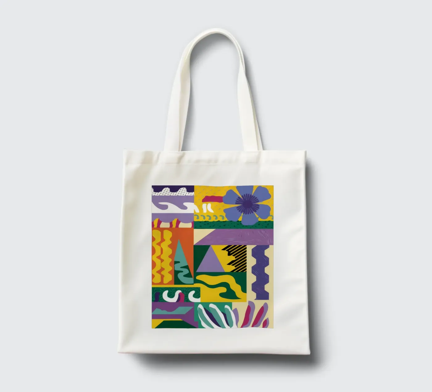 Patchwork Pattern Play Jutebeutel von Monuments Fire