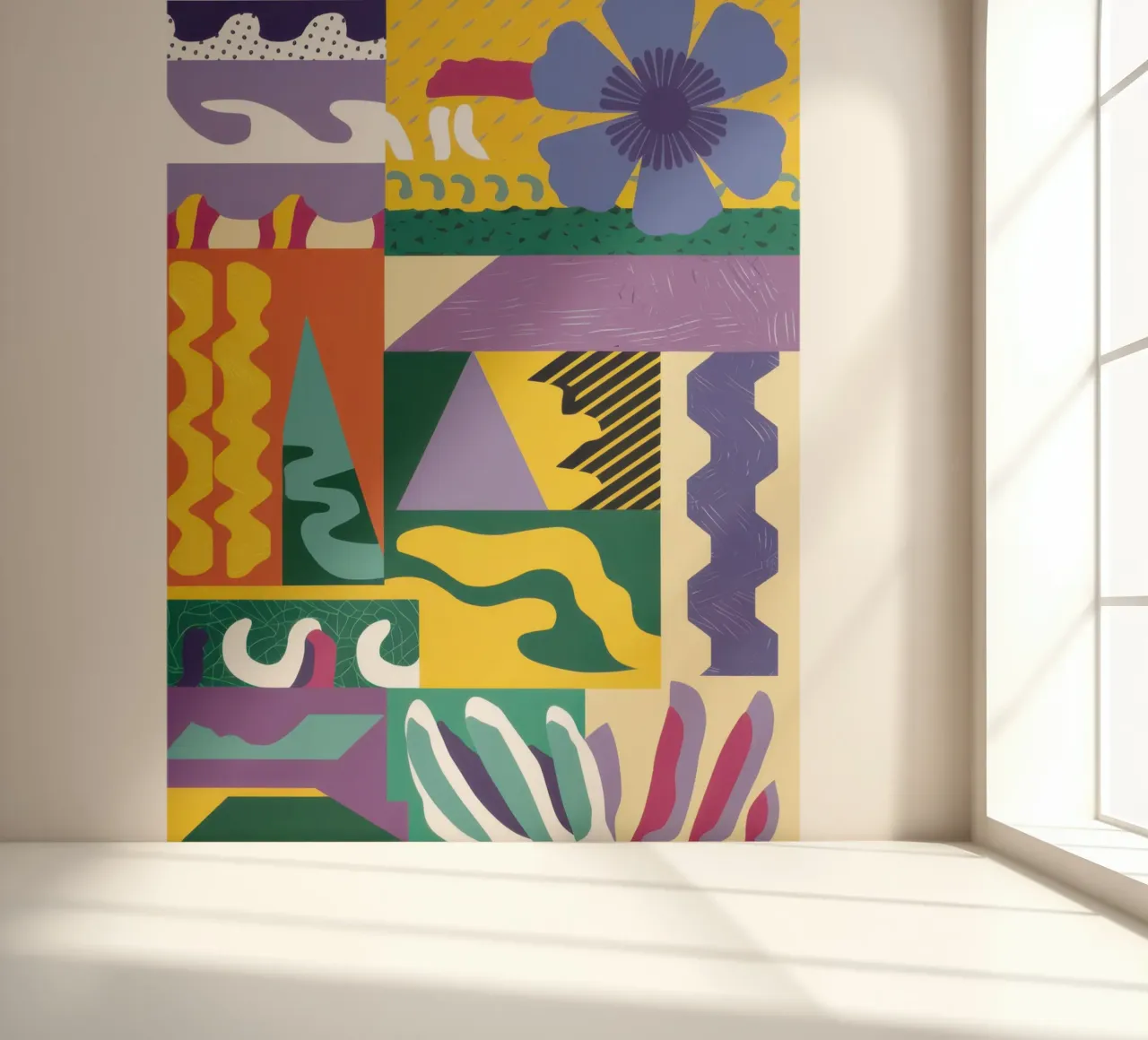 Patchwork Pattern Play photo wallpaper by Monuments Fire