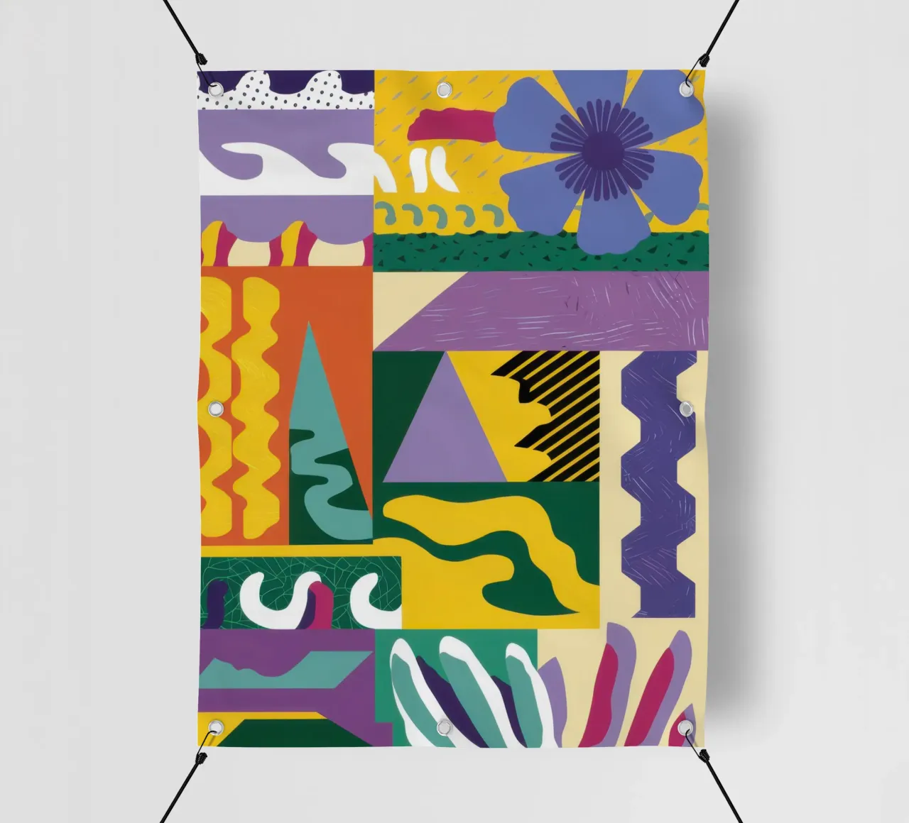 Patchwork Pattern Play pvc cover by Monuments Fire