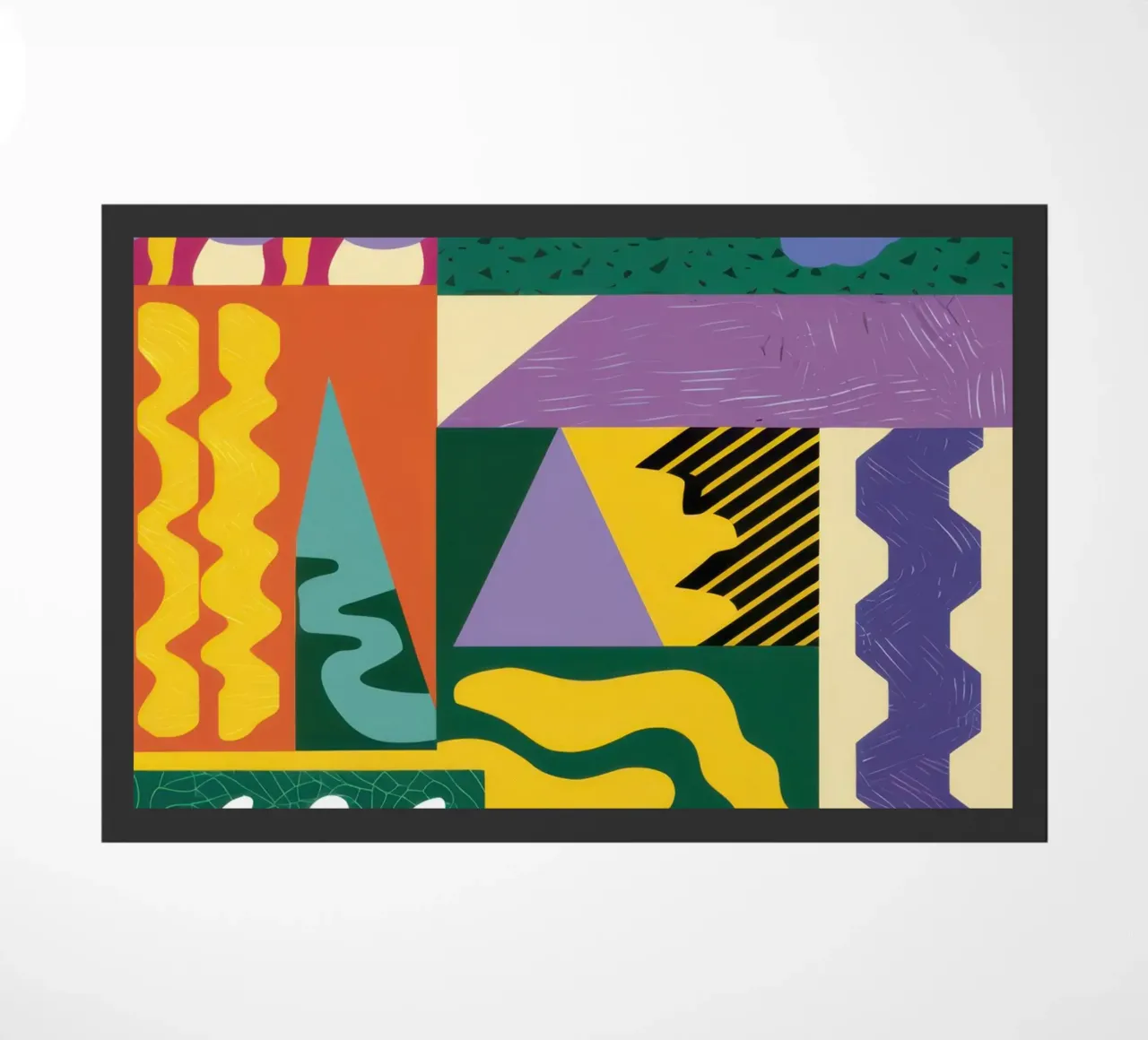 Patchwork Pattern Play doormat by Monuments Fire