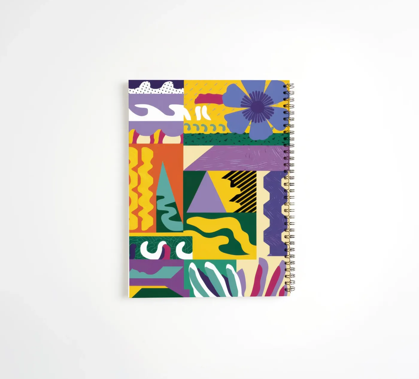 Patchwork Patroon Spelen notitieboek met spiraal van Monuments Fire