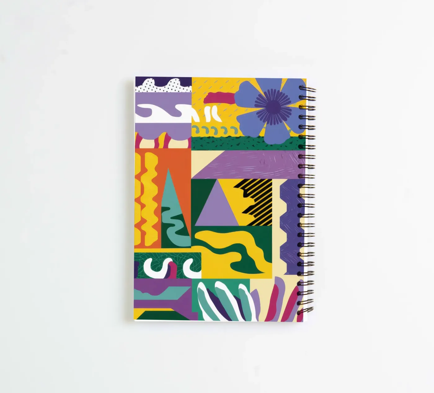 Patchwork Patroon Spelen notitieboek met spiraal van Monuments Fire