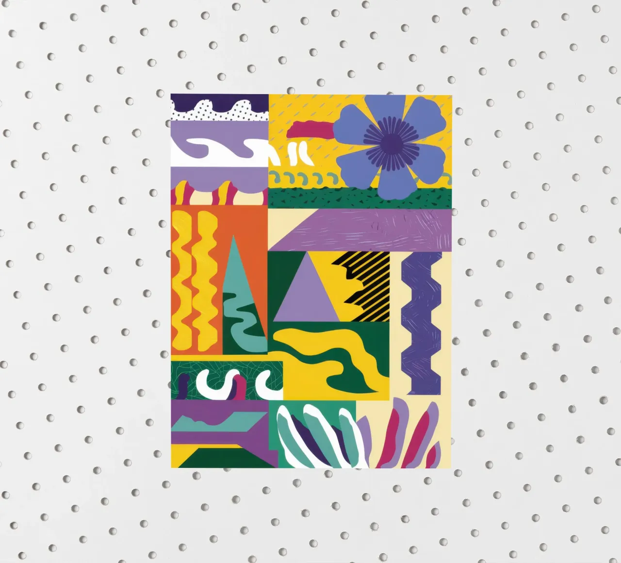 Patchwork Pattern Play sticker by Monuments Fire