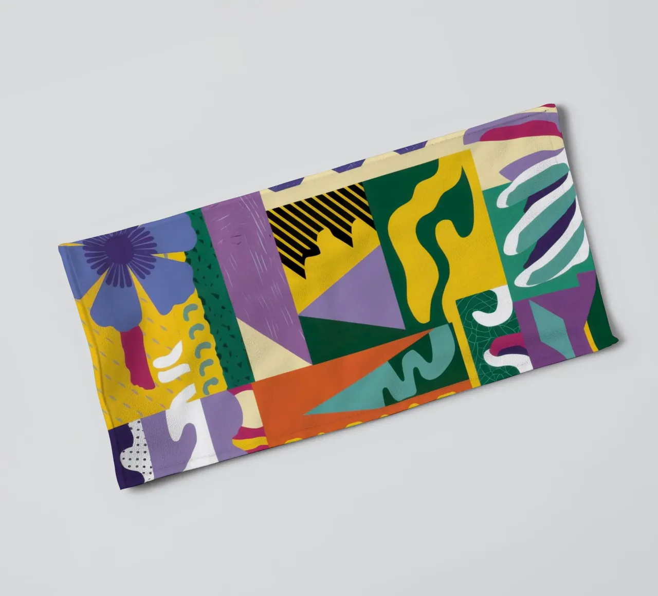 Jeu de motifs en patchwork serviette de bain de Monuments Fire