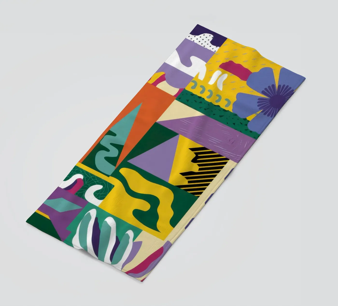 Patchwork Patroon Spelen strandhanddoek van Monuments Fire