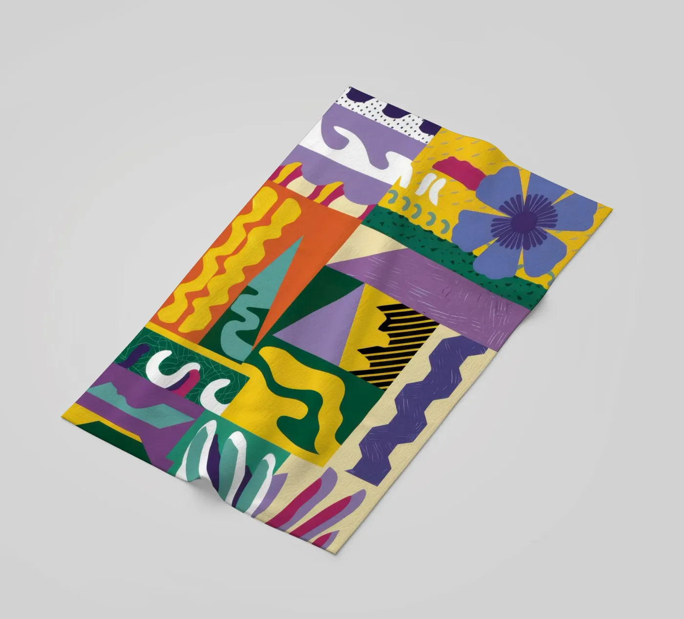 Patchwork Patroon Spelen strandhanddoek van Monuments Fire