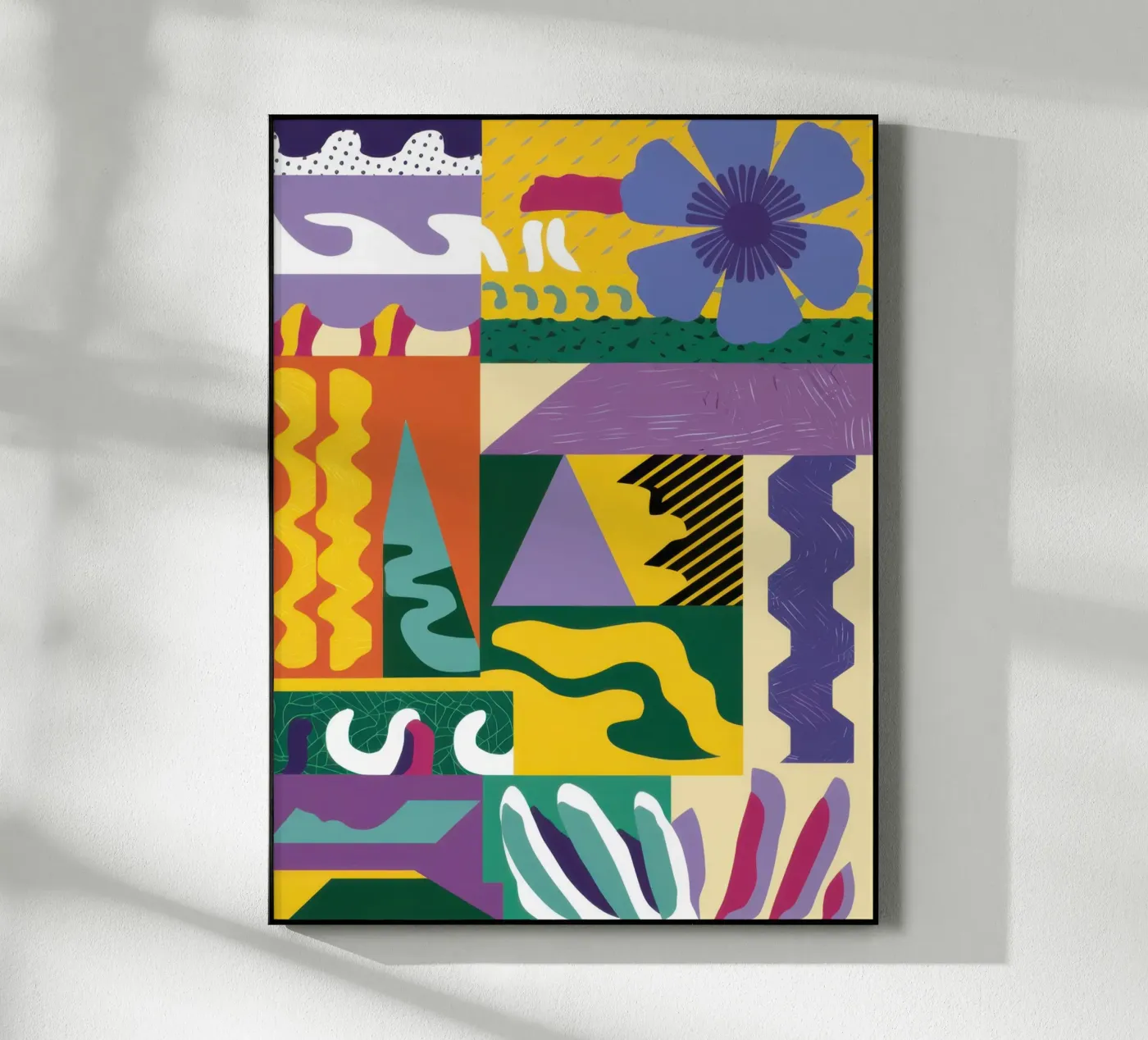 Patchwork Patroon Spelen acryl van Monuments Fire