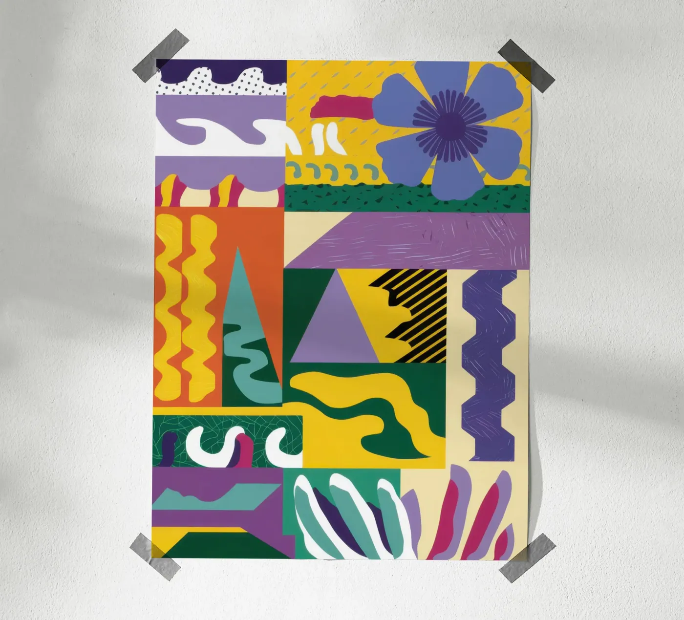 Patchwork Pattern Play poster by Monuments Fire