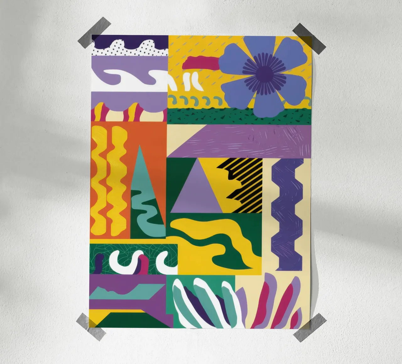 Gioco dei motivi patchwork carta hahnemühle da Monuments Fire