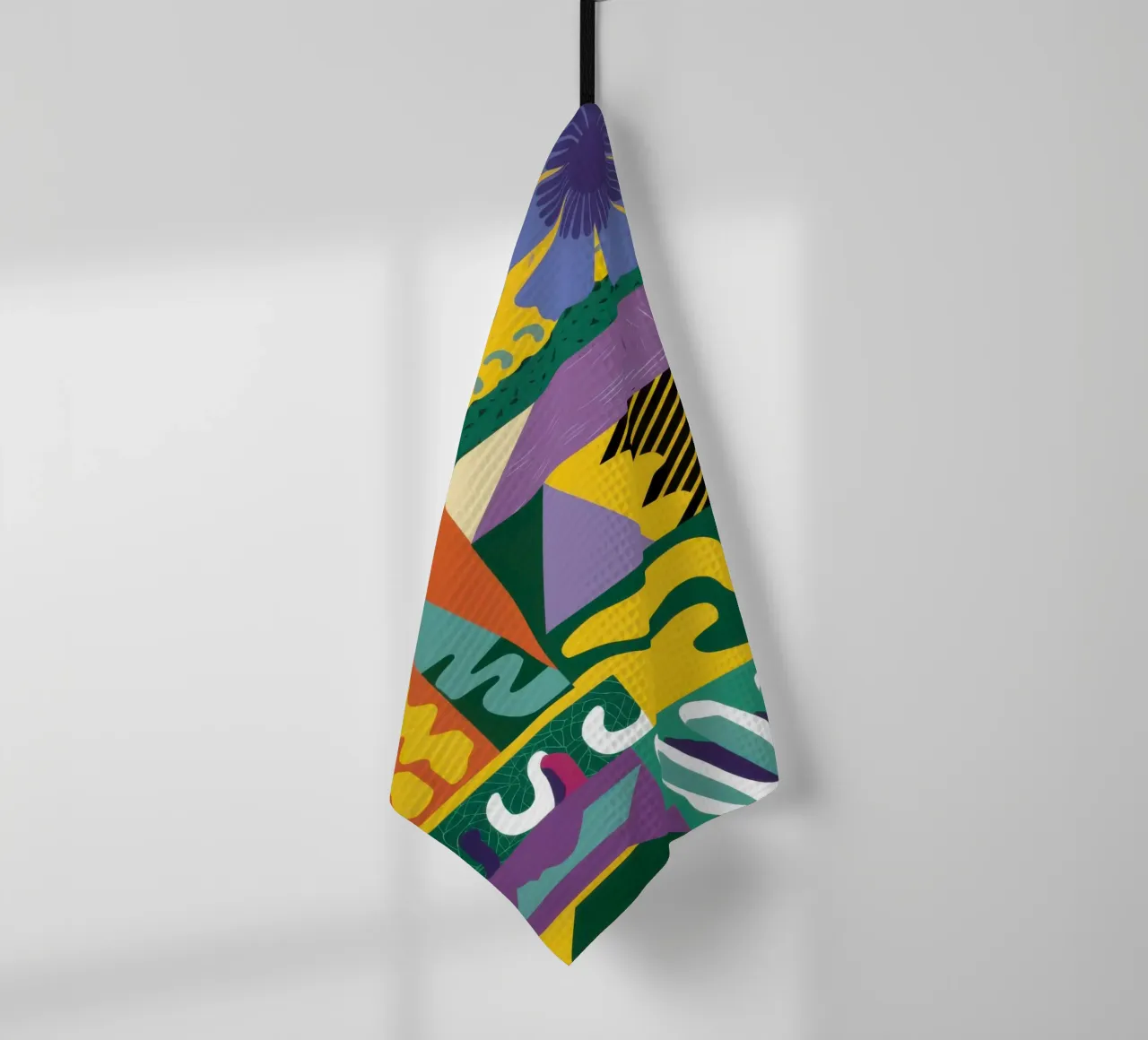Patchwork Pattern Play tea towel by Monuments Fire