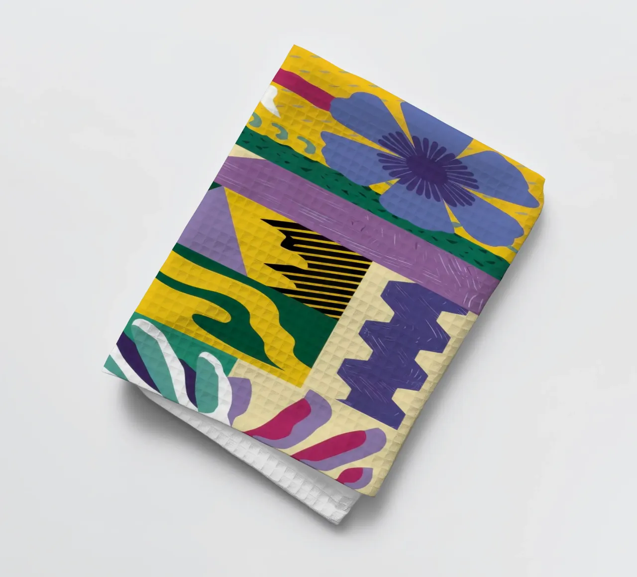 Patchwork Pattern Play tea towel by Monuments Fire