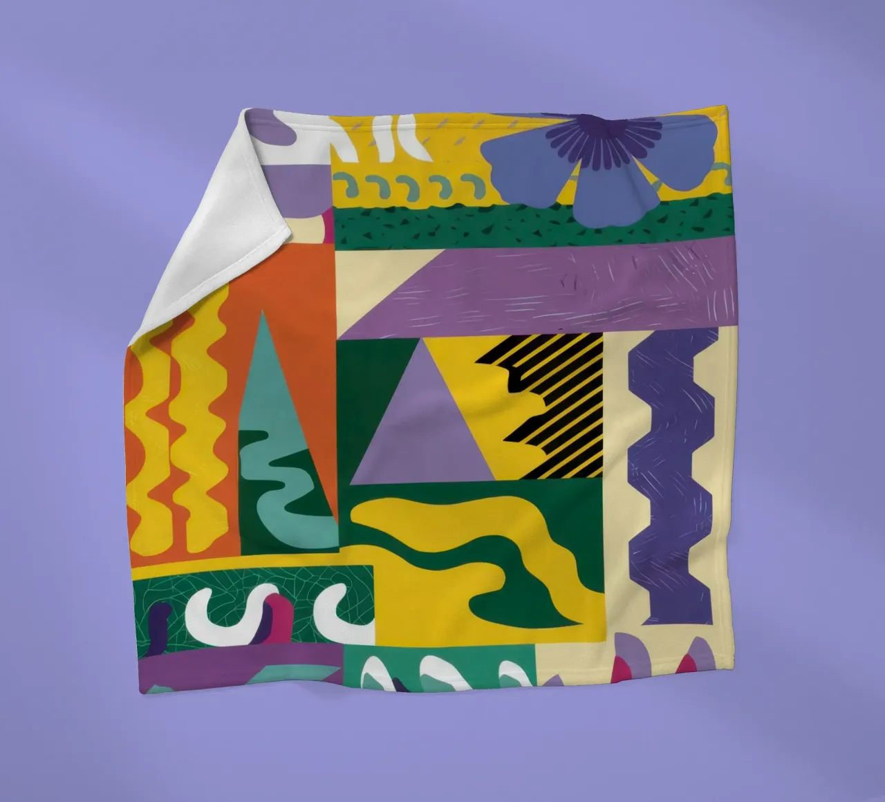 Patchwork Pattern Play fleece blanket by Monuments Fire