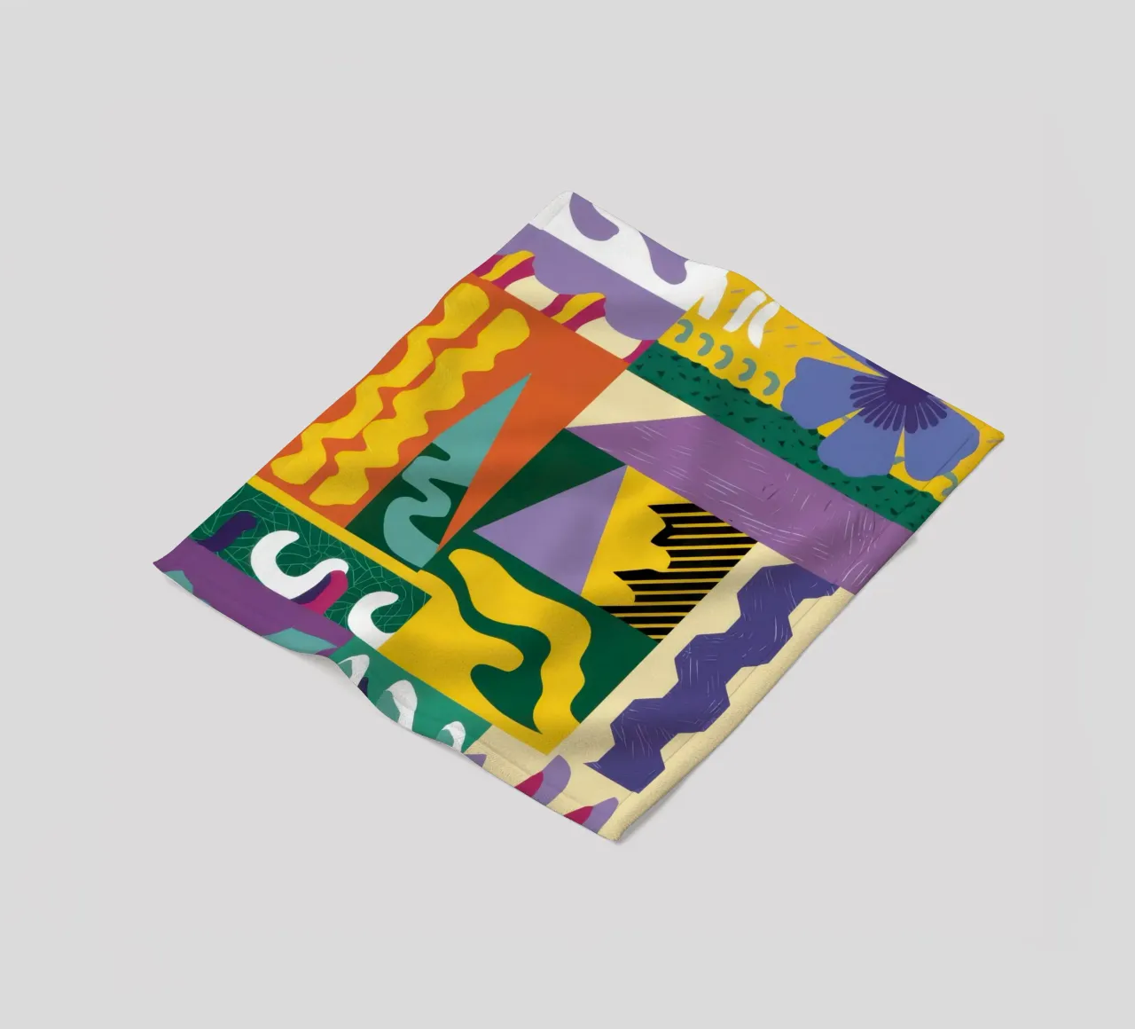 Patchwork Pattern Play fleece blanket by Monuments Fire