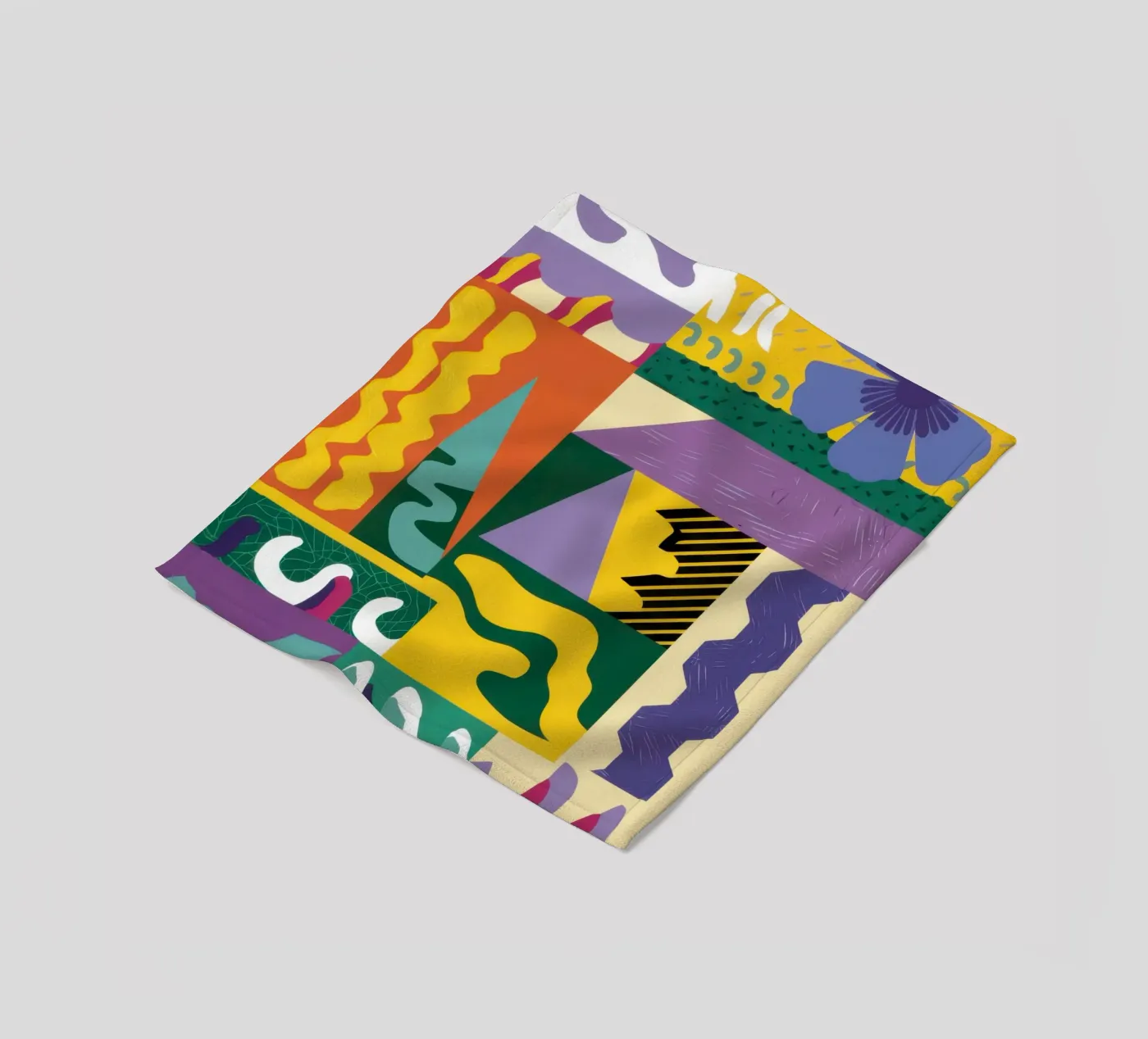 Patchwork-Muster spielen Fleecedecke von Monuments Fire
