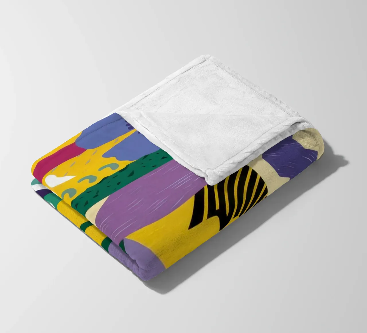 Patchwork Pattern Play fleece blanket by Monuments Fire