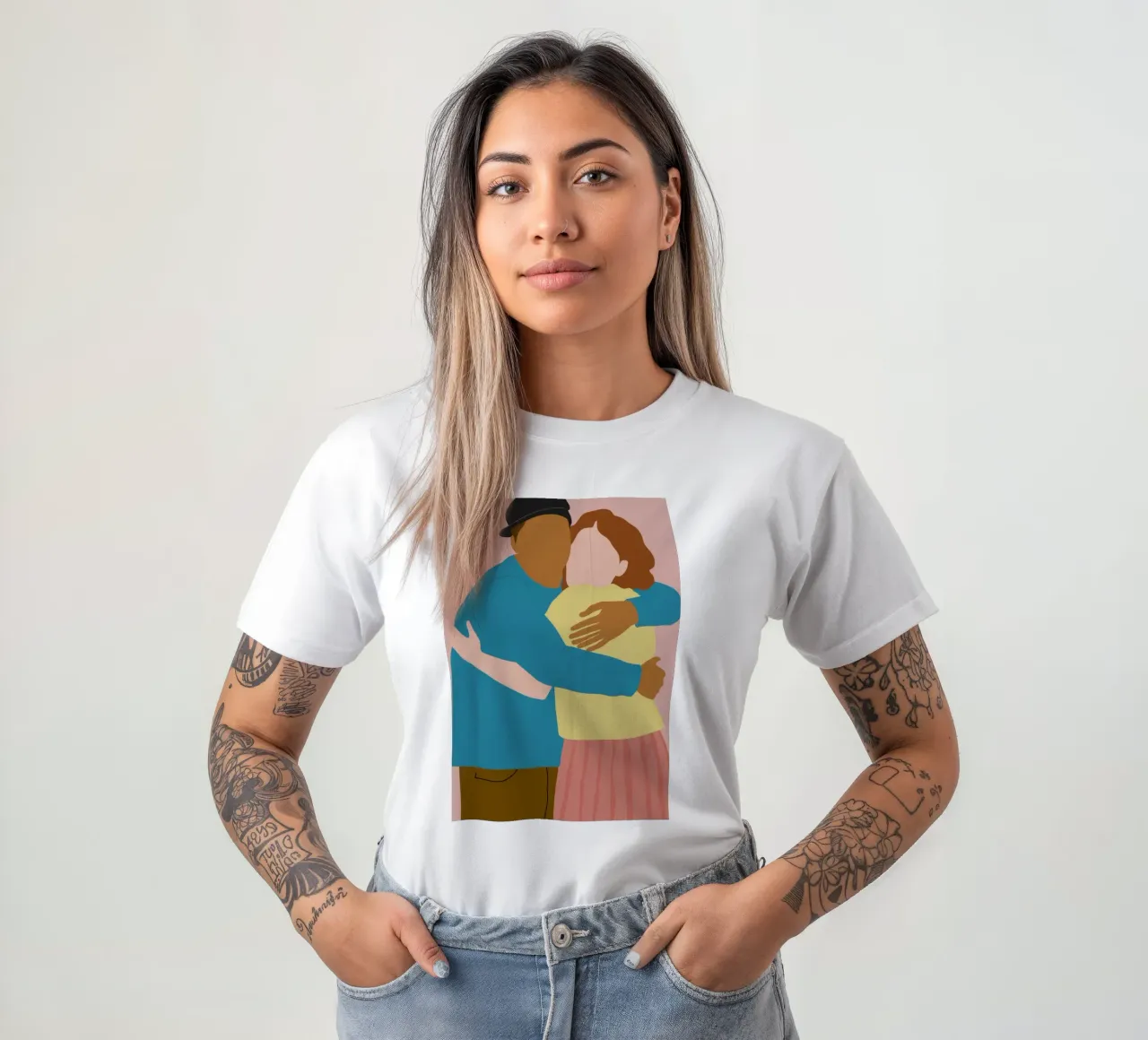 Un semplice e caldo abbraccio t-shirt da Giant Foxs