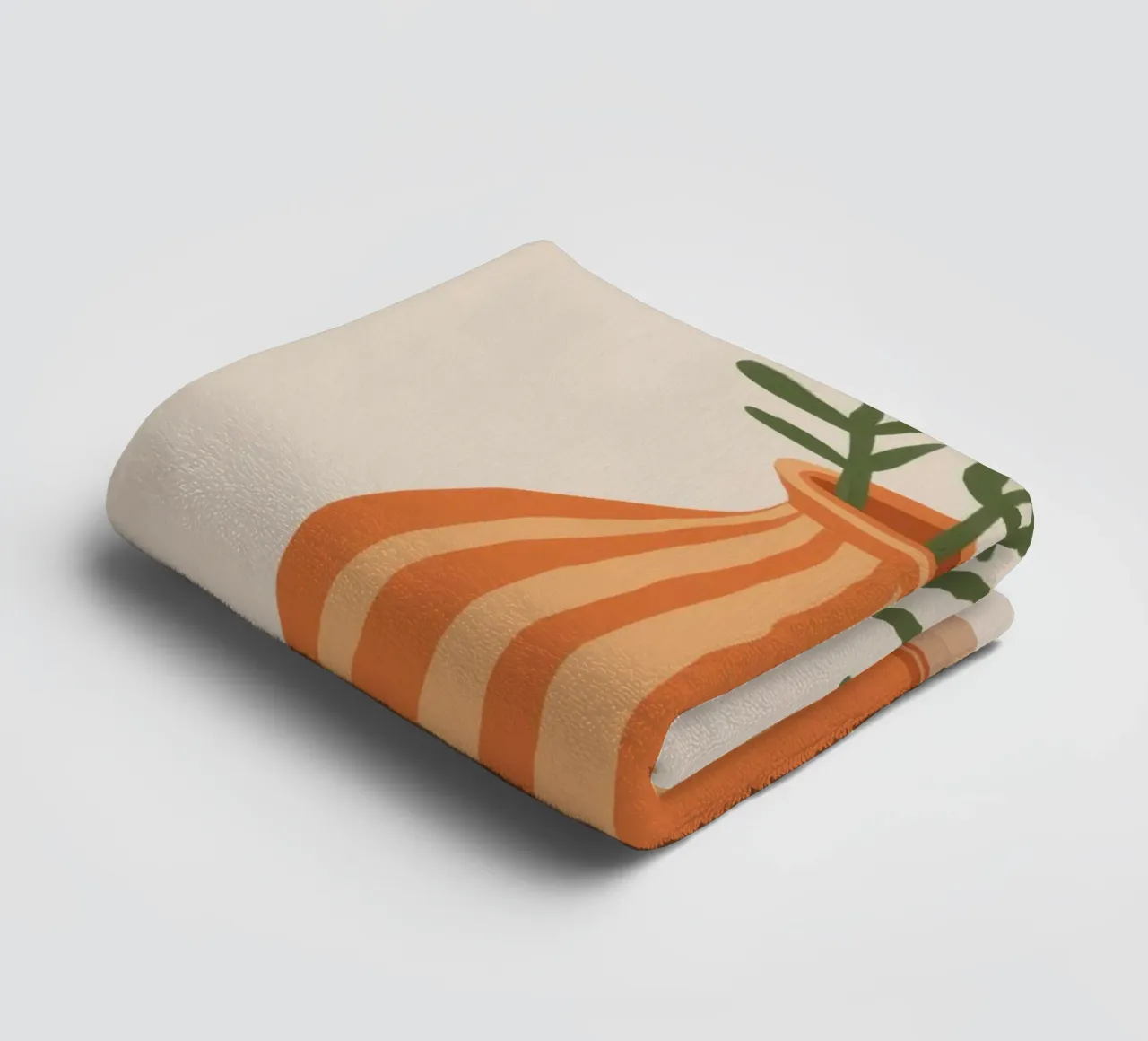 Terracotta Stripe Bouquet towel by Rain Balance