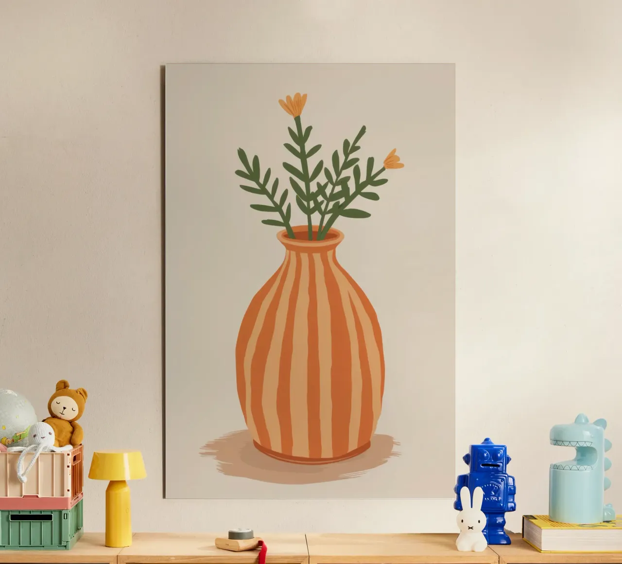 Terracotta Stripe Bouquet forex plate by Rain Balance