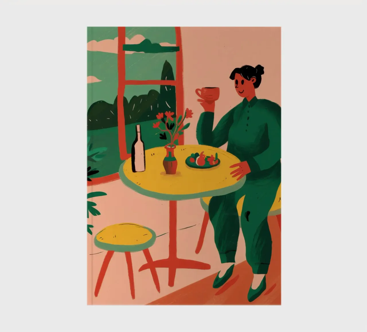 Terrace Wine Solitude notebook by Reds Jays