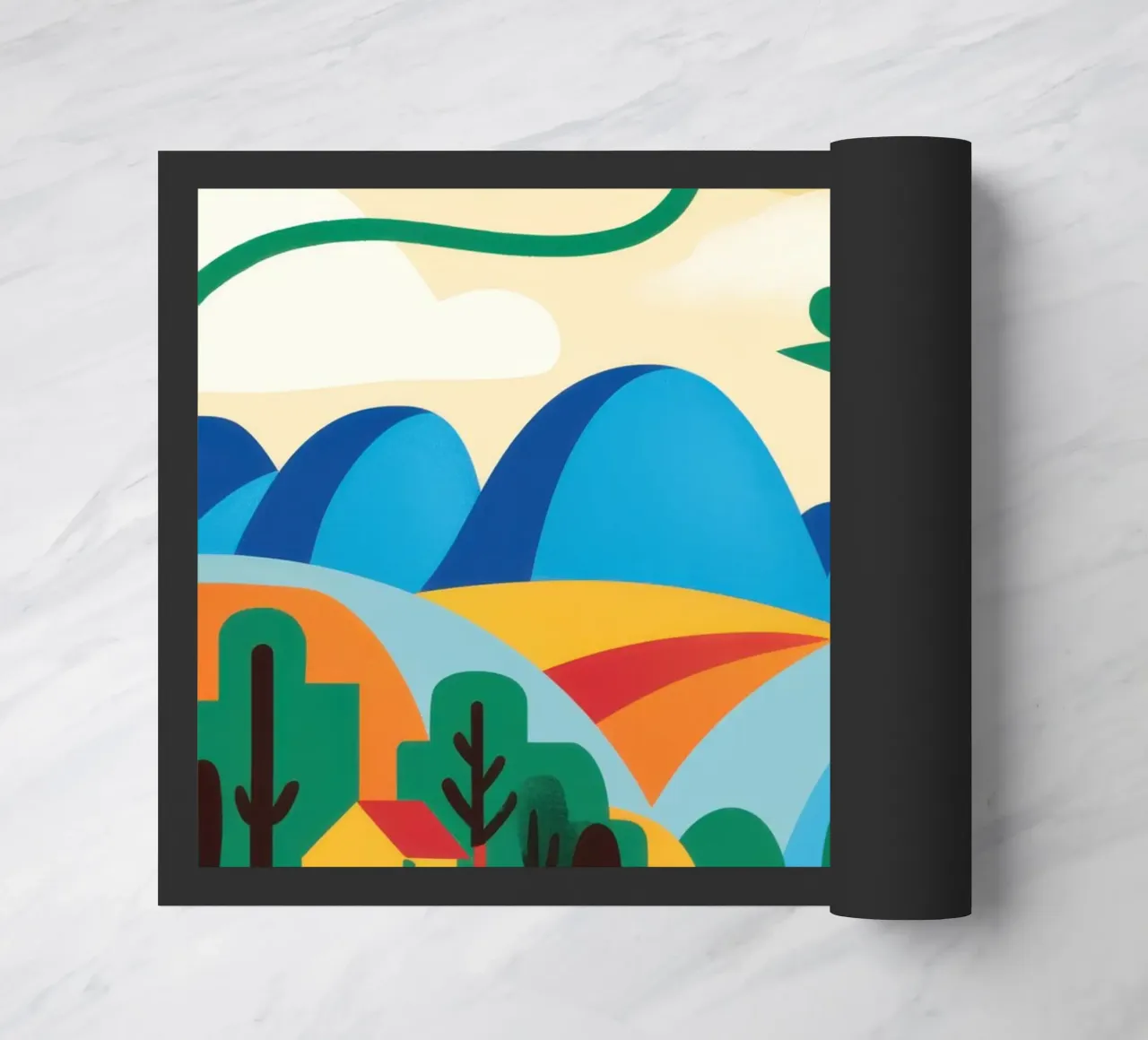 Folklore Blumenhügel Fußmatte von Reds Jays