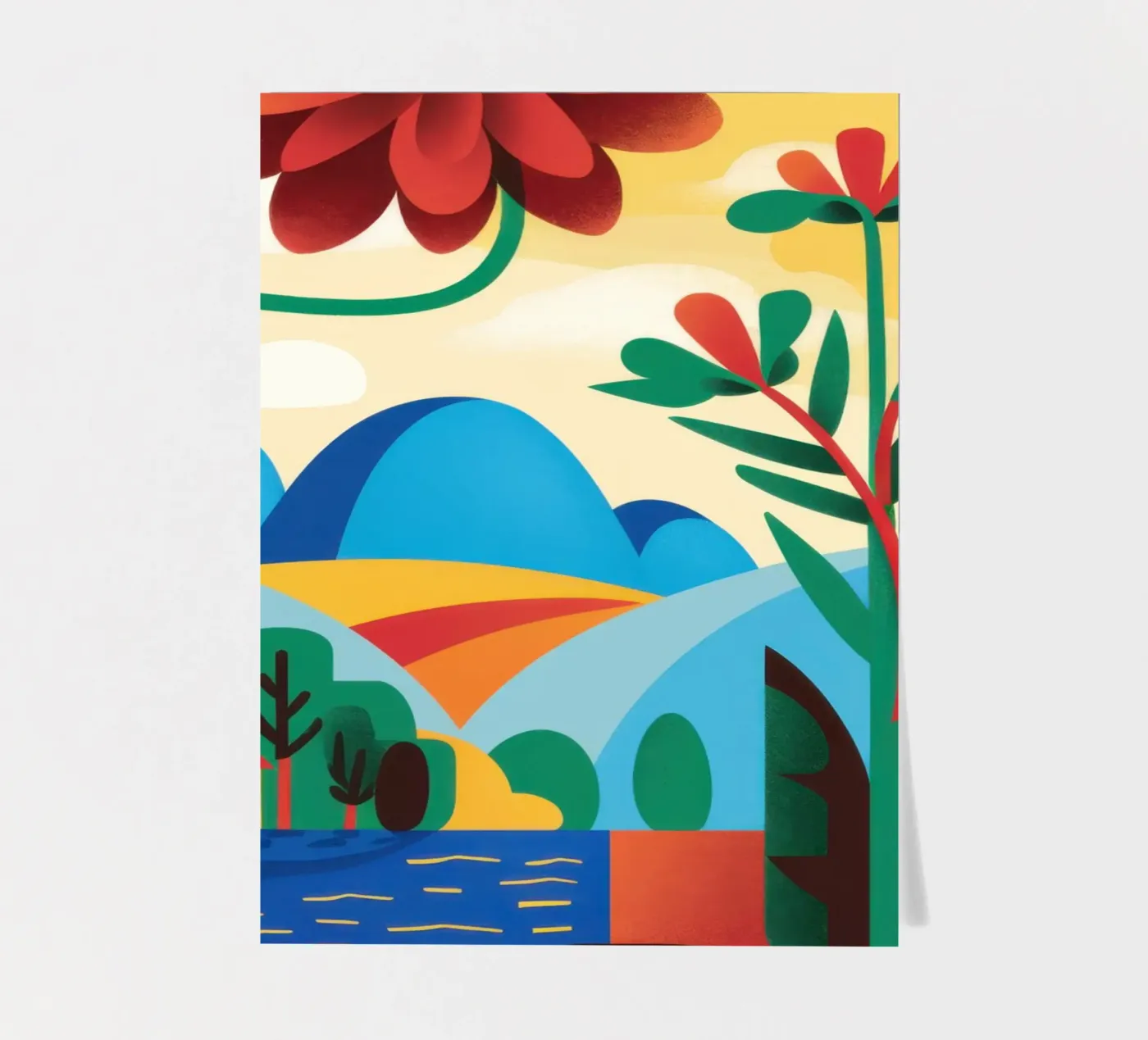 Folklore Blumenhügel Stickerbogen von Reds Jays
