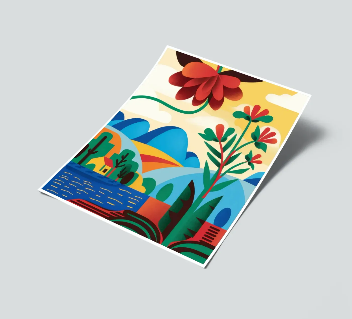 Folklore Blumenhügel Stickerbogen von Reds Jays