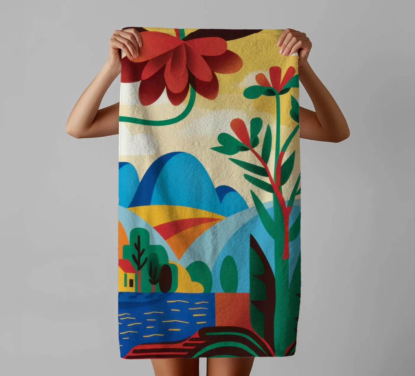 Folklore Flower Hill Handtuch von Reds Jays