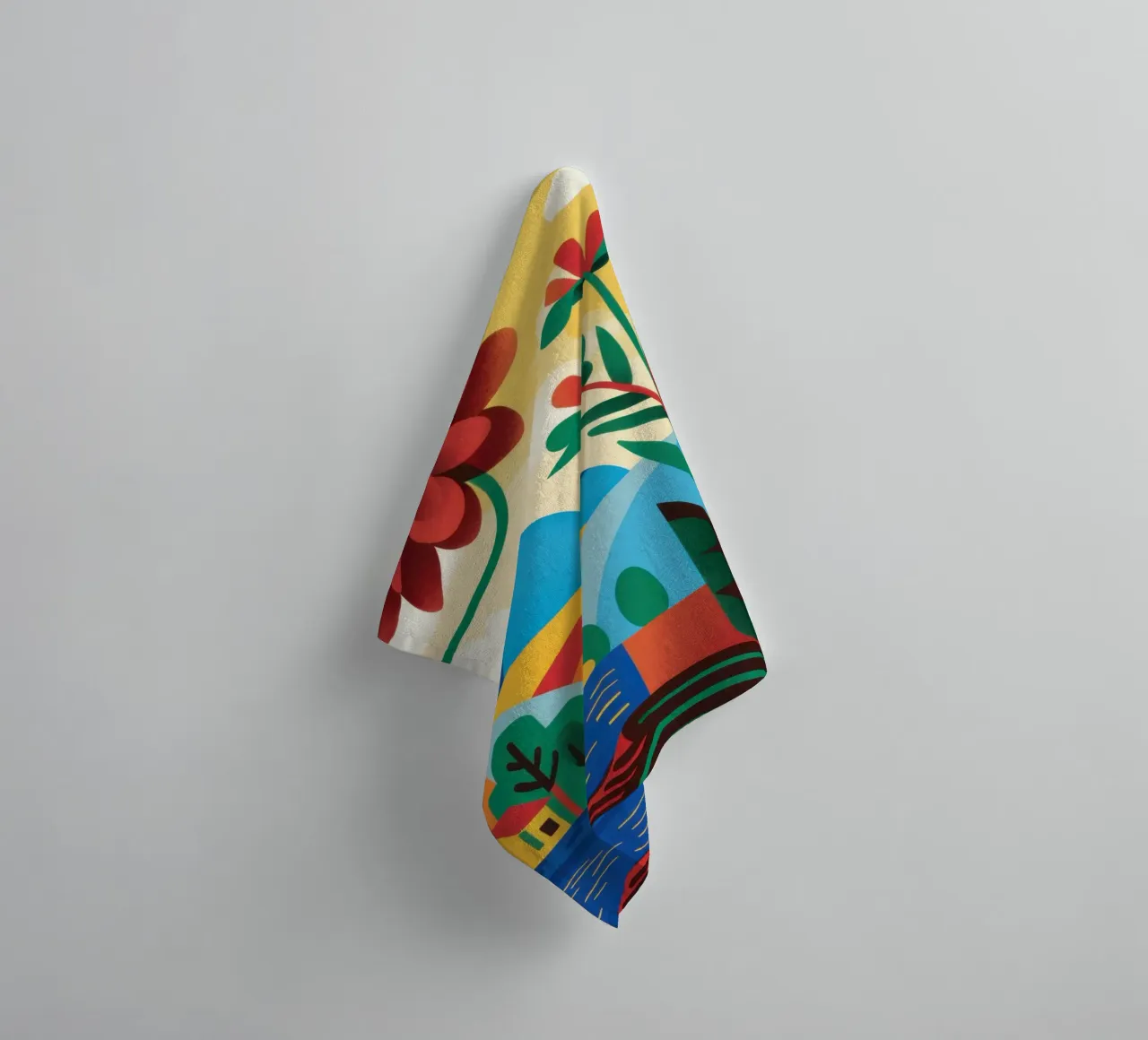 Folklore Blumenhügel Handtuch von Reds Jays