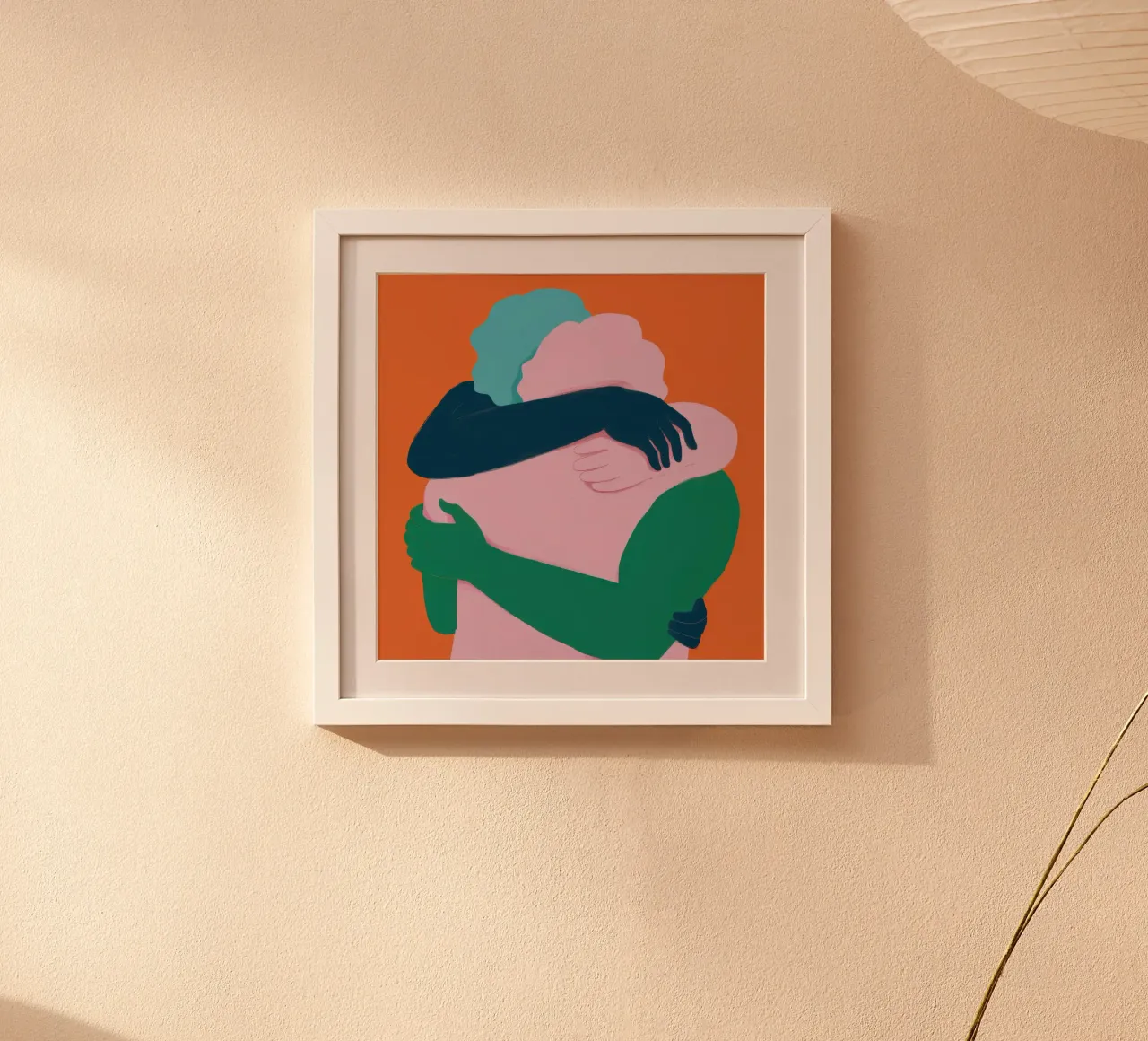 Câlin d'amour prismatique poster avec cadre en plastique de Giant Foxs