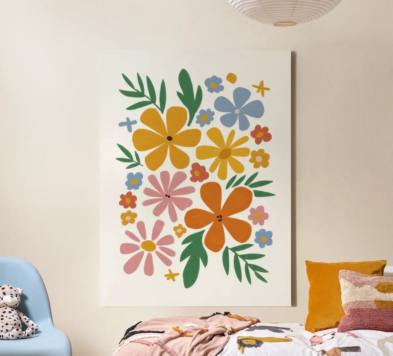 Medley di fiori selvatici Joy tela con Cornice a cassetta da Rain Balance