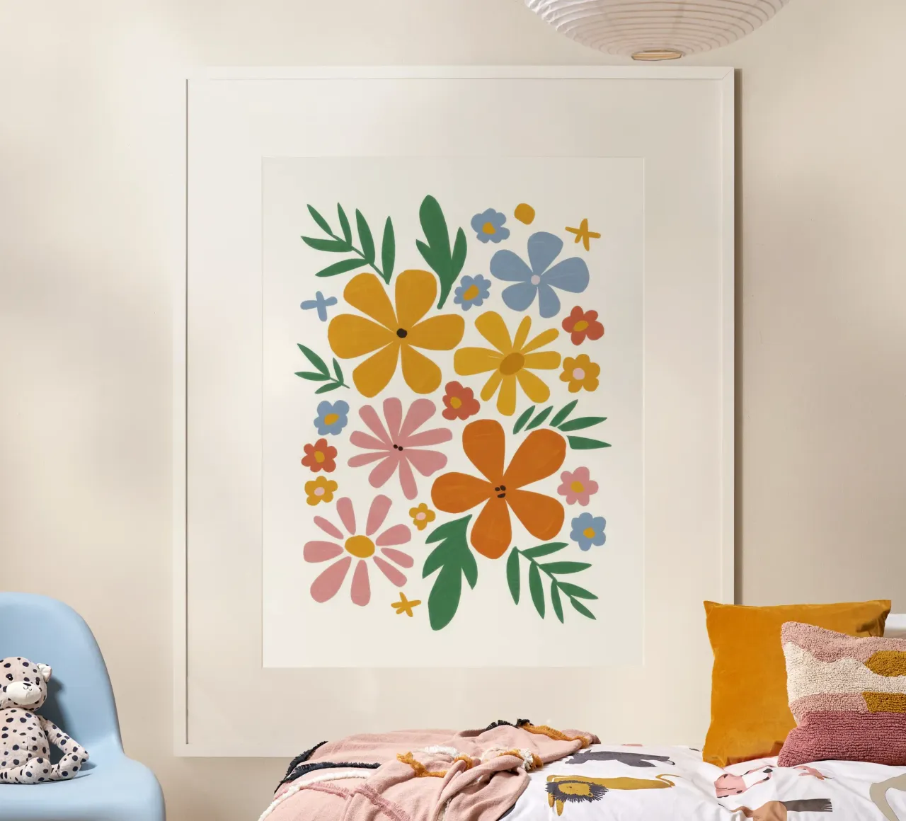 Medley di fiori selvatici Joy poster con telaio in plastica da Rain Balance