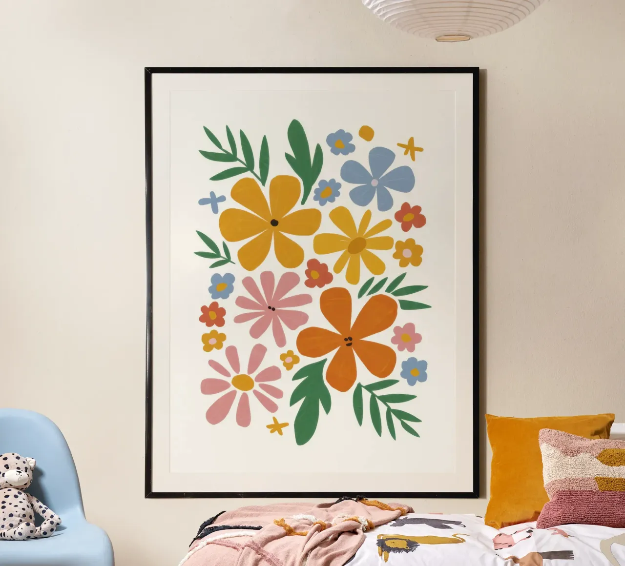 Medley di fiori selvatici Joy poster con telaio in plastica da Rain Balance