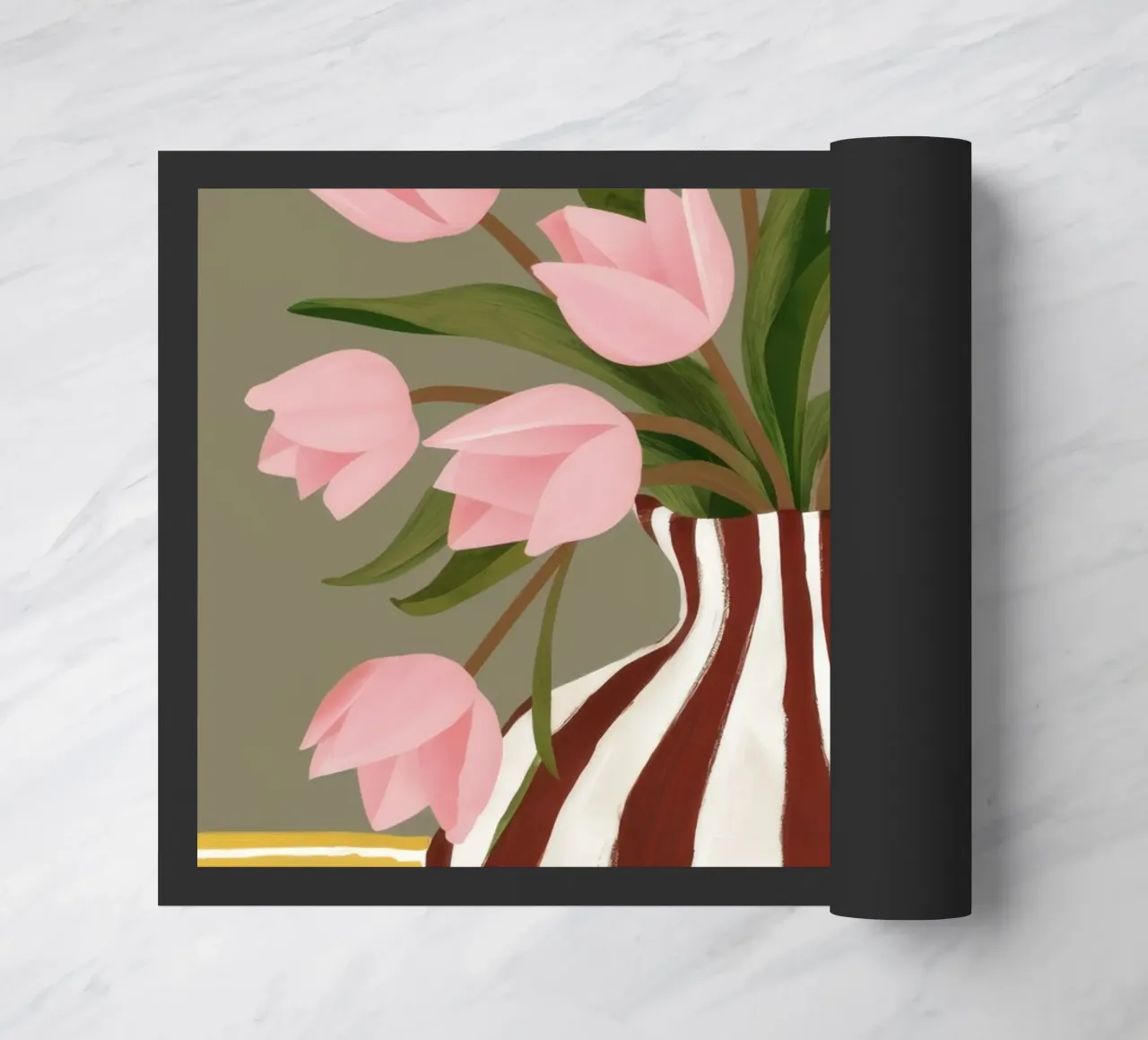 Tulipani a righe bretoni zerbino da Rain Balance