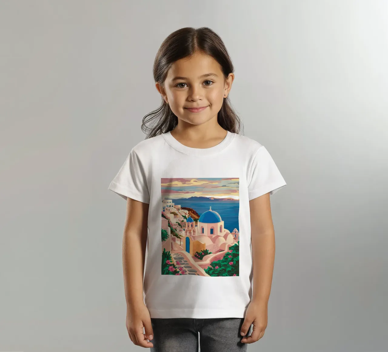 Aegean Sunset Vista kids t-shirt by Reds Jays