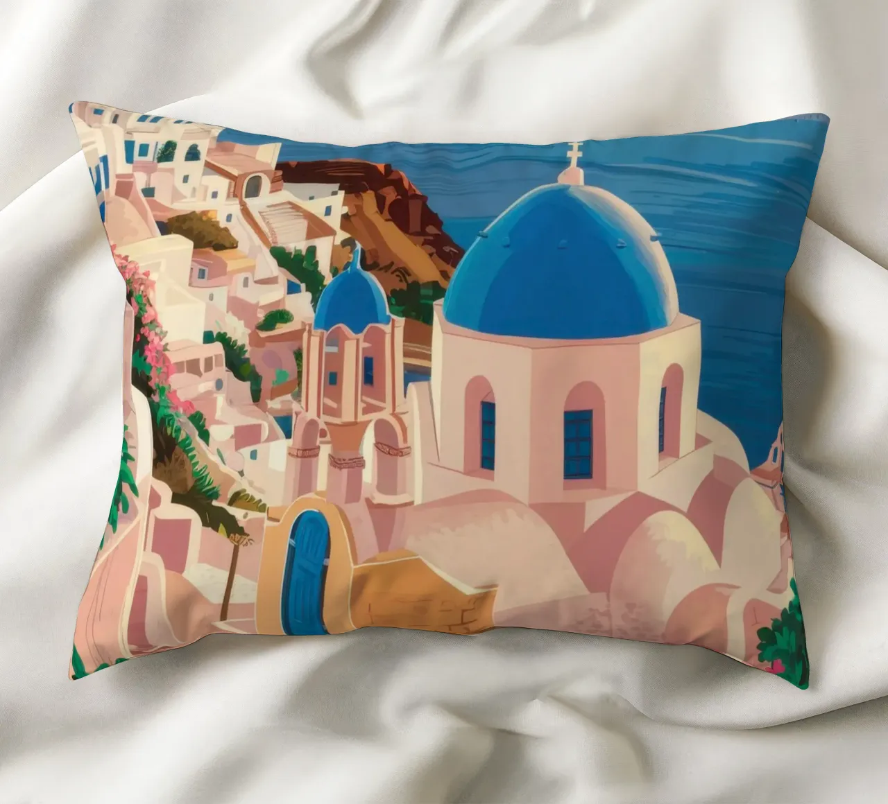 Aegean Sunset Vista decorative cushion by Reds Jays