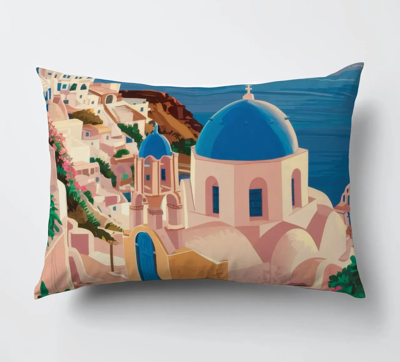 Aegean Sunset Vista decorative cushion by Reds Jays