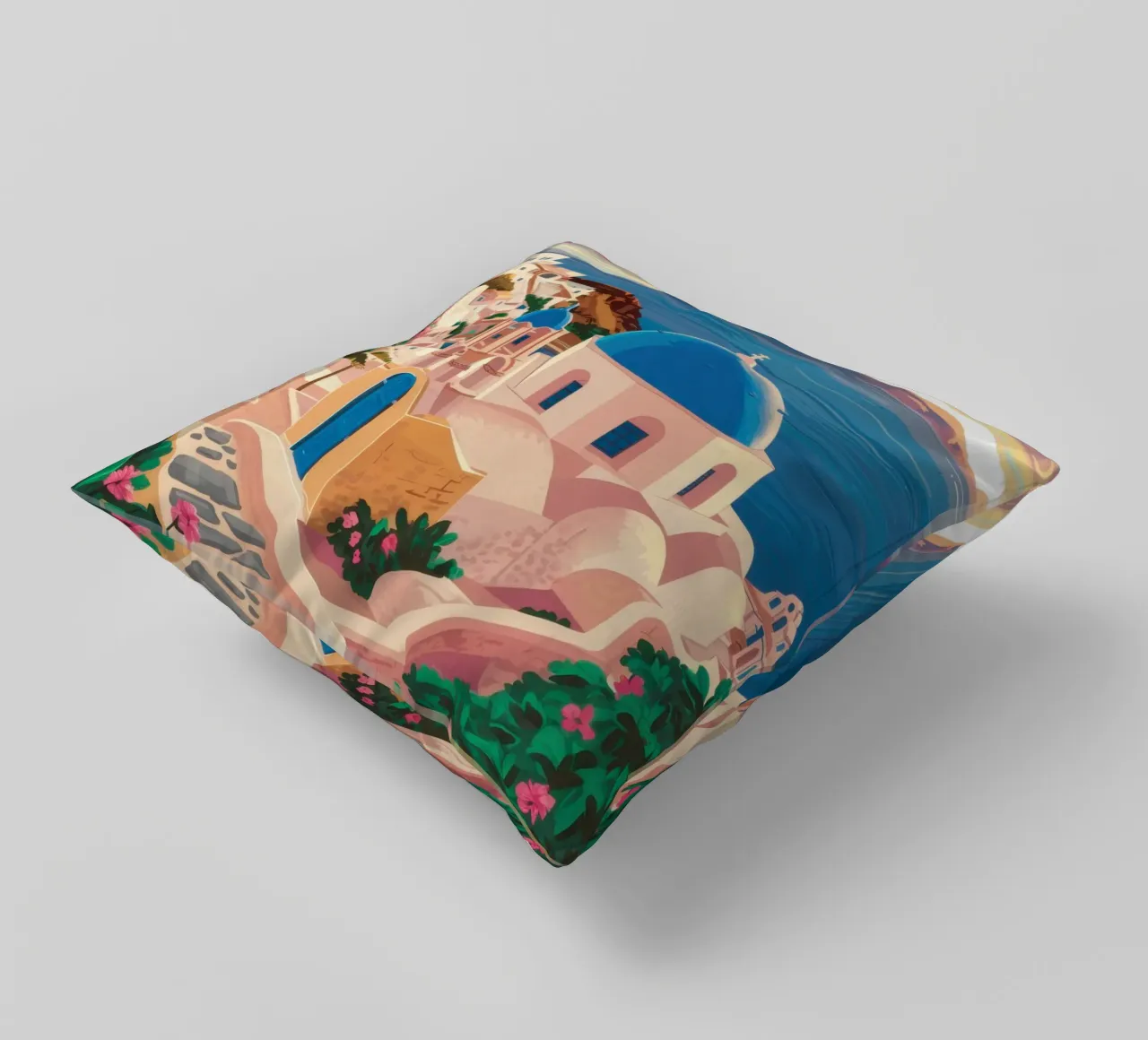 Aegean Sunset Vista decorative cushion by Reds Jays