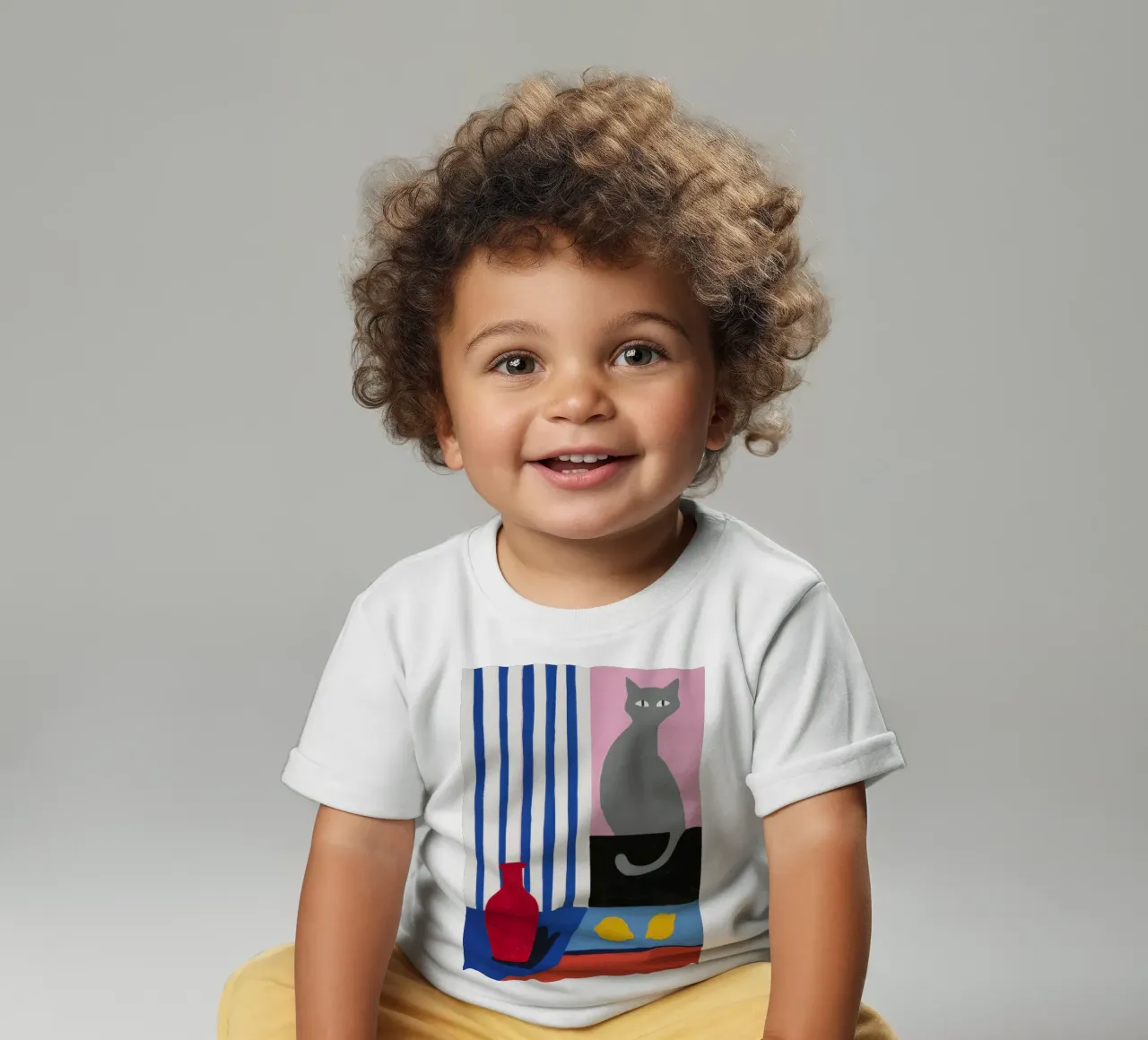 Stripe Seated Sentinel baby t-shirt by Giant Foxs