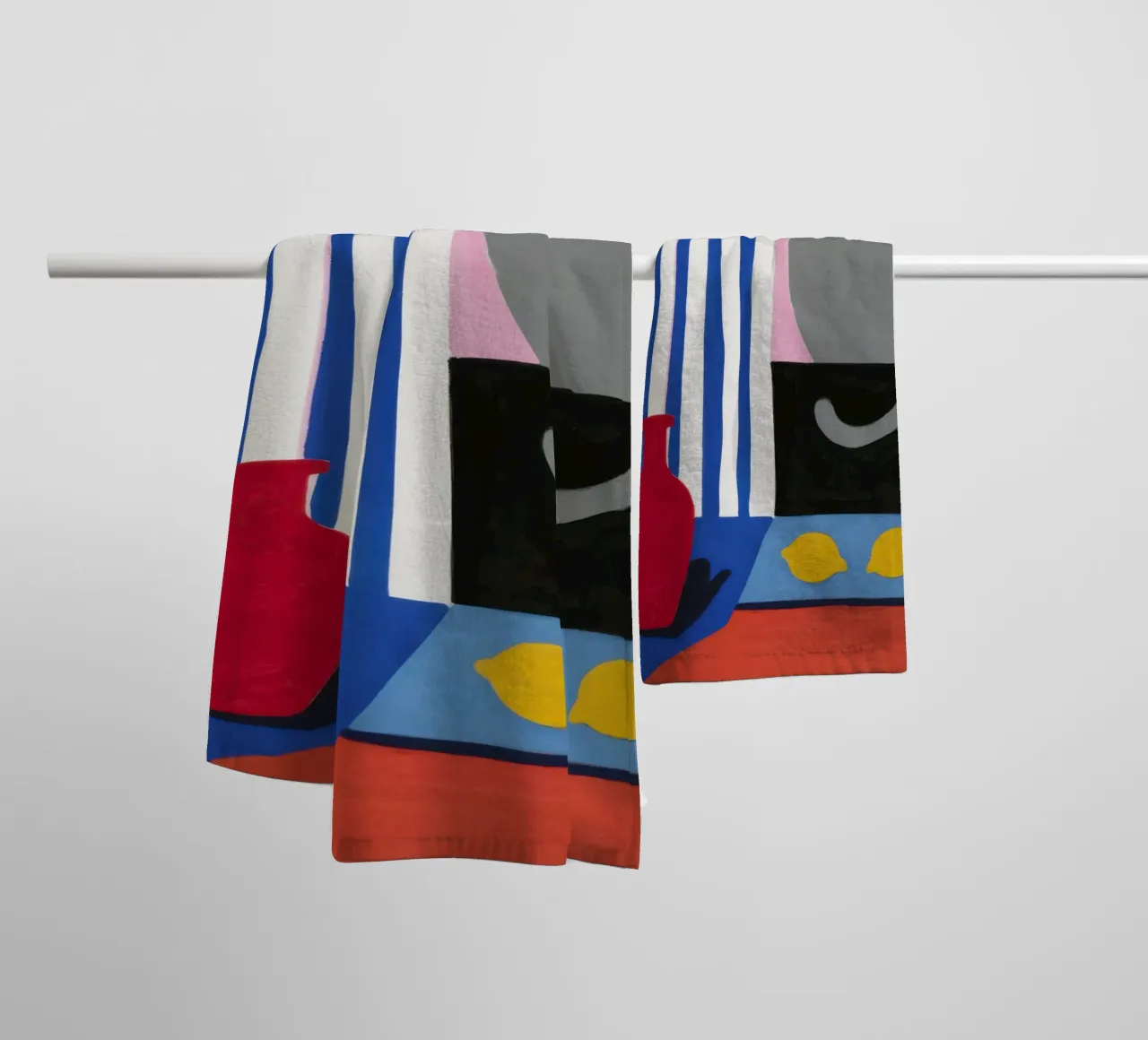 Stripe Seated Sentinel towel by Giant Foxs
