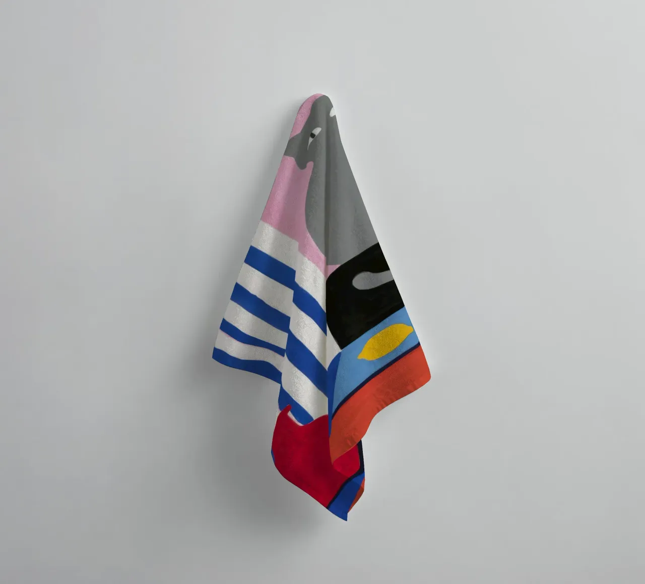 Stripe Seated Sentinel towel by Giant Foxs