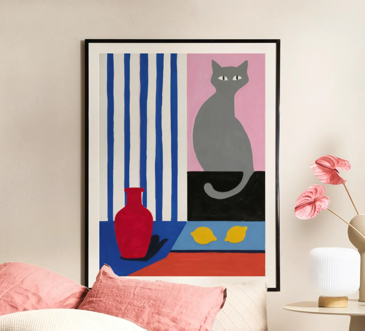 Stripe Seated Sentinel hahnemühle by Giant Foxs